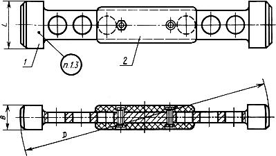 ГОСТ 14824-69 Калибры-пробки гладкие проходные неполные с накладками диаметром свыше 160 до 360 мм. Конструкция и размеры (с Изменениями N 2, 3)