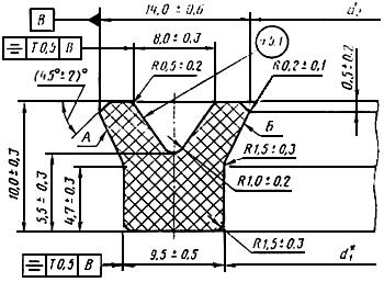 ГОСТ 14896-84 Манжеты уплотнительные резиновые для гидравлических устройств. Технические условия (с Изменениями N 1, 2, 3)