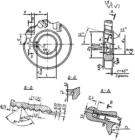 ГОСТ 16229-81 Фрезы дисковые двухсторонние со вставными ножами из быстрорежущей стали для обработки легких сплавов. Конструкция и размеры (с Изменением N 1)