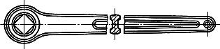 ГОСТ 18828-73 Ключи кольцевые односторонние с четырехгранным зевом. Конструкция и размеры (с Изменением N 1)