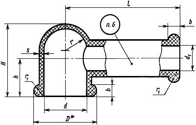 ГОСТ 19323-73 Колпачки резиновые защитные. Конструкция и размеры (с Изменениями N 1, 2, 3)