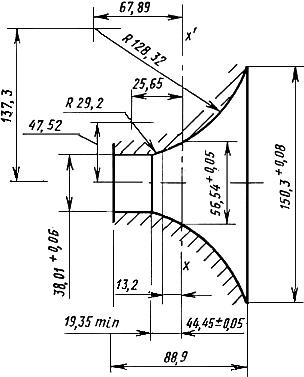 ГОСТ 19666-74 Приборы электроннолучевые. Калибры для проверки условной линии. Типы и основные размеры