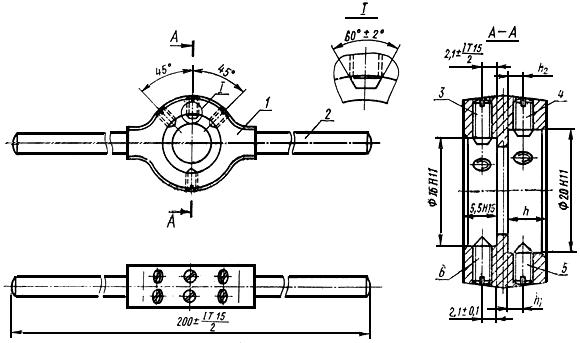ГОСТ 22394-77 Воротки для круглых плашек диаметрами 16 и 20 мм. Типы и основные размеры