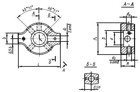 ГОСТ 22395-77 Воротки для круглых плашек диаметрами от 25 до 90 мм. Типы и основные размеры