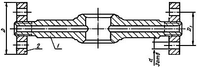 ГОСТ 22809-83 Сборочные единицы и детали трубопроводов. Линзы с двумя отводами и фланцами на Ру св. 10 до 40 МПа (св. 100 до 400 кгс/кв.см). Конструкция и размеры (с Изменением N 1)