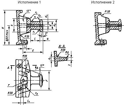 ГОСТ 22959-78 Ручки и цапфы цельнолитые для литейных стальных и чугунных опок. Конструкция и размеры (с Изменением N 1)