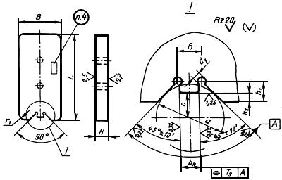 ГОСТ 24113-80 Калибры-призмы шпоночные для валов диаметром св. 8 до 22 мм. Конструкция и размеры (с Изменениями N 1, 2)