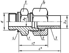ГОСТ 24488-80 Соединения трубопроводов с шаровым ниппелем ввертные. Конструкция (с Изменением N 1)