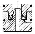 ГОСТ 25480-82 Пакеты трехкассетных пресс-форм для изготовления резинотканевых нажимных колец. Конструкция и размеры