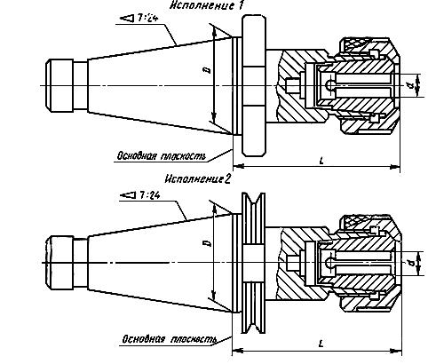 ГОСТ 26539-85 (СТ СЭВ 4642-84) Патроны цанговые с конусом 7:24 для крепления инструмента с цилиндрическим хвостовиком. Основные размеры