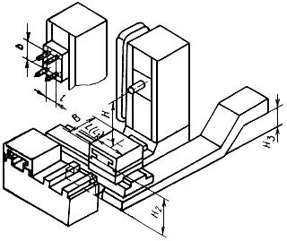 ГОСТ 27491-87 (СТ СЭВ 6204-88) Модули гибкие производственные и станки многоцелевые сверлильно-фрезерно-расточные. Основные параметры и размеры (с Изменением N 1)