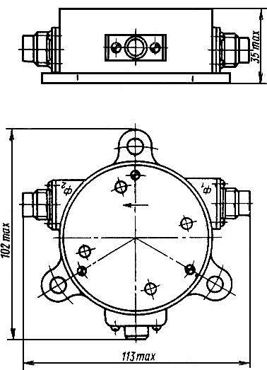 ГОСТ 5.1909-73 Циркулятор коаксиальный со встроенной нагрузкой типа 40ЦК-Р1. Требования к качеству аттестованной продукции