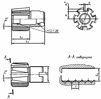 ГОСТ 883-80 Развертки машинные со вставными ножами из быстрорежущей стали. Типы и основные размеры (с Изменением N 1)