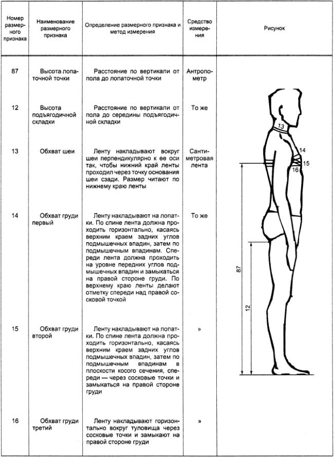 ГОСТ Р 52774-2007 Классификация типовых фигур мужчин по ростам, размерам и полнотным группам для проектирования одежды